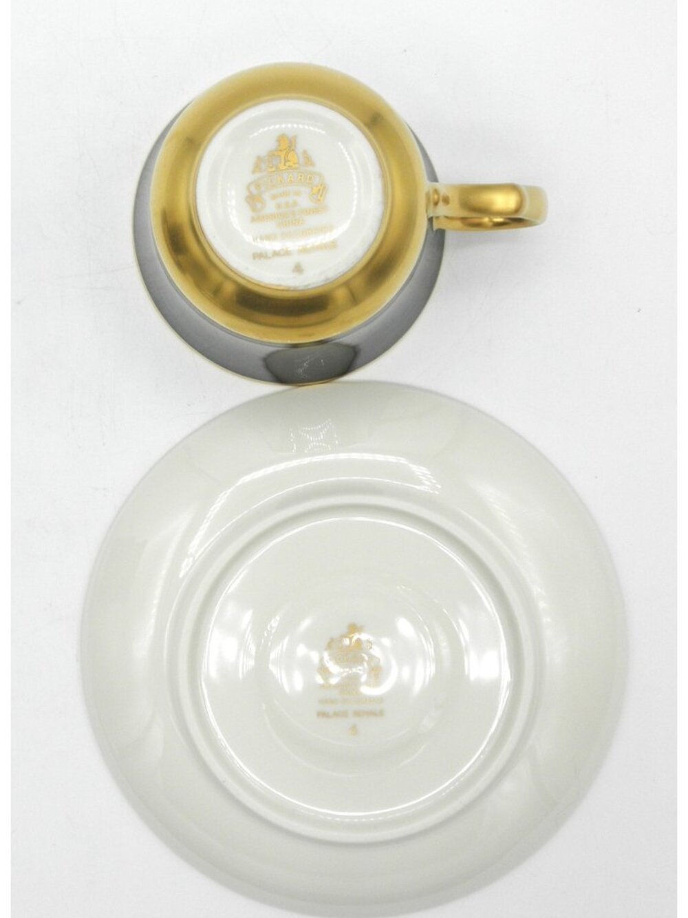 Palace Royale by Pickard Flat Cup and Saucer Set of 3 Pattern: PICPAR Excellent! - Picture 9 of 11